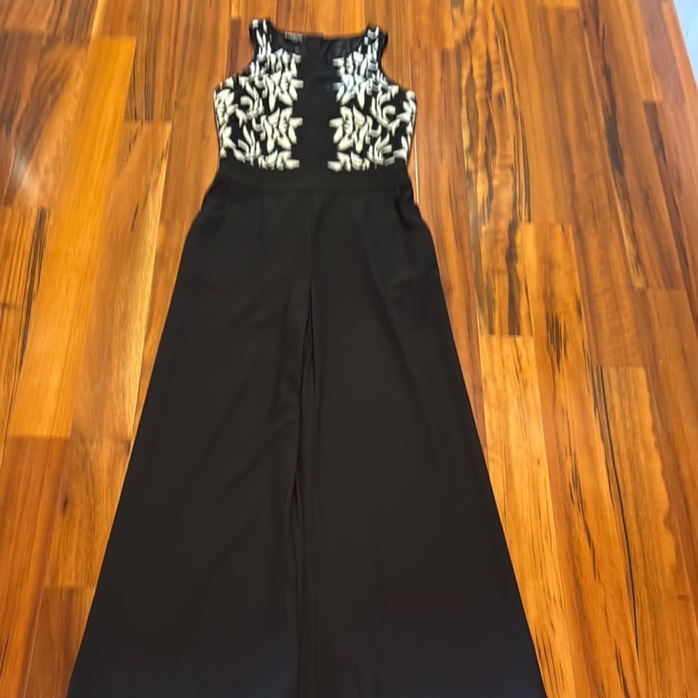 Bebe Elegant Black and White Jumpsuit